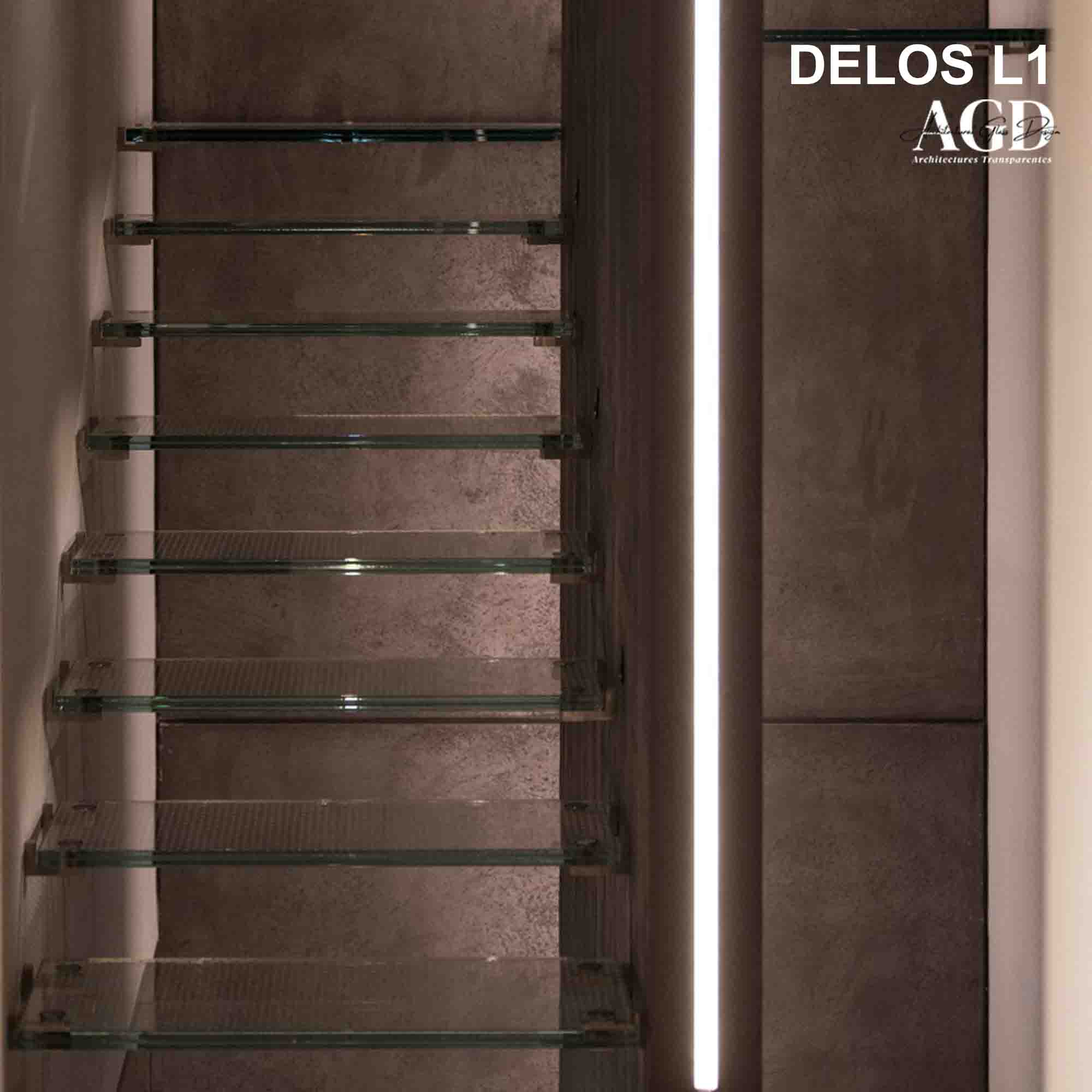 Escalier en verre DELOS L1